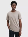 AllSaints Brace Crew Cotton T-Shirt, Grey Mid