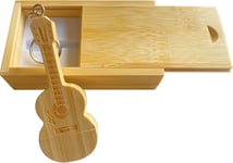 Clé USB en forme de guitare en bois d'érable 3.0/32GB Bois de bambou, Memory Stick Duo