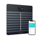 Withings Body Cardio – Premium Wi-Fi Body Composition Smart Scale, Tracks Heart Health, Vascular Age, BMI, Fat, Muscle and Bone Mass, Water %, Digital Bathroom Scale - Black