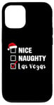 Coque pour iPhone 12/12 Pro Nice Naughty Las Vegas - Père Noël amusant jeu de Noël