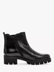 Gabor Bodo Leather Chunky Chelsea Boots, Black