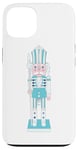 Coque pour iPhone 13 Casse-noisette assortis vintage bleu Merry Christmas jouets