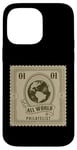 Coque pour iPhone 14 Pro Max Collectionneurs de timbres amusants Philatélie All World pour homme