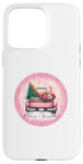 iPhone 15 Pro Max Pink Christmas Truck: Farmhouse Holiday Charm Case