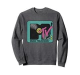 MTV Music Television Record Vinyl Vintage Big Chest Logo Sweatshirt