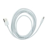 Mgs33 CABLE 3 METRES USB CHARGEUR RECHARGE SYNC iPhone 5S,5C,6,6 Plus,Ipad BLANC