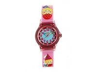 Baby Watch - Abc Magique - Montre Fille - Quartz Pédagogique 3-6 ans - Cadran Bleu - Bracelet Plastique Rose