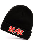 AC/DC Black Knitted Beanie Hat Mens