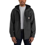 Carhartt Mens Wind & Rain Relaxed Fit Bonded Shirt Jacket - Black - Size Small