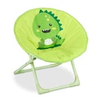 Relaxdays Chaise Lune pour Votre Enfant, Pliable, Unisexe, intérieur et extérieur, Fauteuil Pliable, Jaune, 48,5x51x48 cm